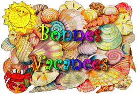Gifs Bonnes vacances coquillages